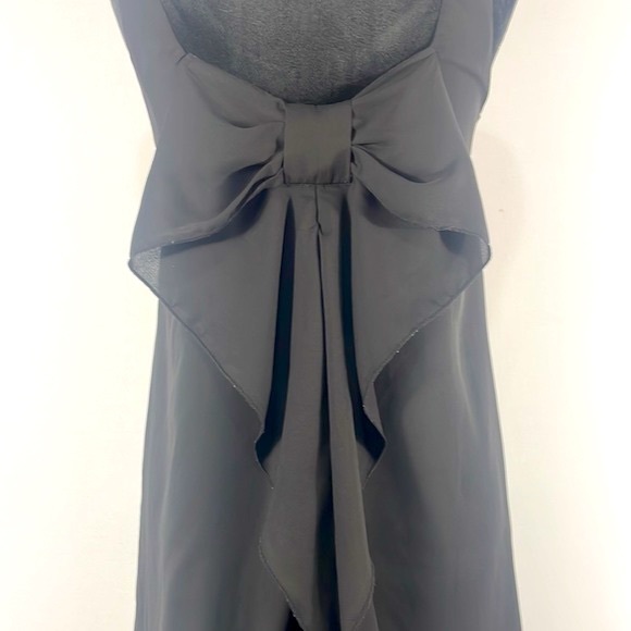Miami Black Back Bow Dress, Small, Sheer with slip,mini, little black dress - Picture 4 of 10